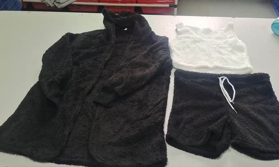 Black color — 3-piece pajama set