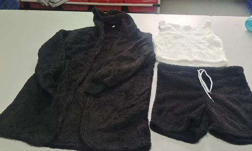 Black color — 3-piece pajama set